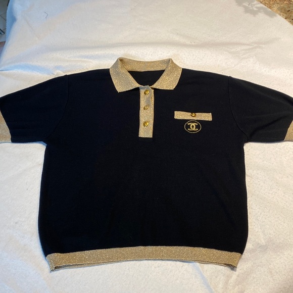 CHANEL SHORT SLEEVES SWEATER/TOP . - Picture 3 of 13
